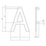 Huisletter A 100mm zwart