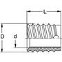 Rampabus BAN M4/6,5x0,8, lengte 8mm geel verzinkt, VE=1000