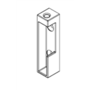 Roedehouder LINKS roede 30x10mm, in de dag, H=67mm zwart