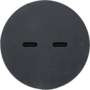 Rond 2.0 USB-C 2X (30W) - s. trim - black ano