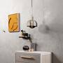 Forked Pendant/Steel/Medium Steel Shade/Medium Smoked