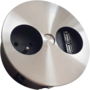 Twist 2 rond RVS-look met 1x wcd + USB A + C lader