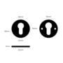 Escutcheon Plate/Euro Profile/Welders Black