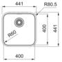 Spoelbak Smart SRX 210-40 400x400/441x441mm RVS vlakke