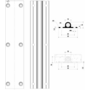 Deurspanner ST701, lengte 2600mm zwart gelakt