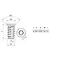Rampabus met rand M8/10 x 17mm staal verzinkt SW8