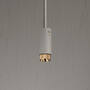 Exhaust Pendant/Cross/Stone/Brass