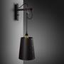 Hooked Wall Large Graphite/Brass