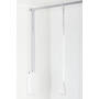 Garderobelift met dubbele soft close 560-950mm wit/chroom