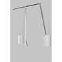 Garderobelift met dubbele soft close 560-950mm wit/chroom