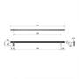 Greep Ribb antraciet, 9x320x370mm, hoogte 27mm