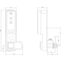 mauer ELLcam Mifare® zwart verticale montage