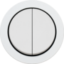 Rond 2.0 Multifit - double NO/NC Push button -s. trim - whit