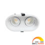 Palma Duo kantelbare inbouwspot rond wit DTW + Triac driver