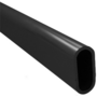 Roede 30x14mm aluminium mat zwart lengte 2000mm