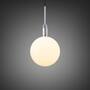 Forked Pendant/Steel/Large Opal Globe