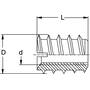 Rampabus B M4/8x6mm staal verzinkt met zaagsnede