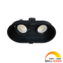 Palma Duo kantelbare inbouwspot rond zwart DTW +Triac driver
