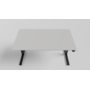 Bureaublad 1600x800x25mm licht grijs, inclusief 2 inserts
