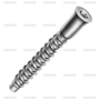 Confirmatschroef 7.0x50mm SW 4 zwart verzinkt geboord