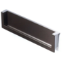Inlaatgreep 140x44x18mm mat metallic aluminium, hartmaat