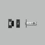 Tubular Latch/For Door Handle/57Mm Backset/Black