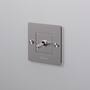 EU 1G Toggle Switch/w/ B+P Logo/Steel