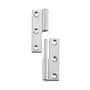 Paumelle RVS hoogte 50mm links, breedte 32mm (uitgeslagen)
