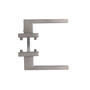 Deurkruk Amsterdam op vierkante massieve rozet 53x53x10 mm