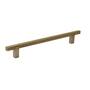 Greep Ribb mat messing, 9x160x209mm, hoogte 27mm