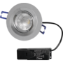 Smooth kantelbare inbouwspot rond Aluminium + Triac driver