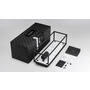 Caged Wall 1.0 Large - Black Marble/Buster Bulb Tube