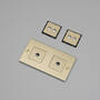 2G Wall Plate/Horizontal/Brass