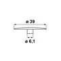 Afdekkappen FUERTE zwart, diameter 39mm