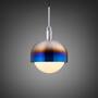 Forked Pendant/Steel/Large Burnt Steel Shade/Large Opa