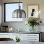 Forked Pendant/Steel/Large Steel Shade