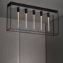 Caged Ceiling 5.0 - Polished White Marble/Buster Bulb Tube
