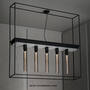 Caged Ceiling 5.0 - Polished White Marble/Buster Bulb Tube