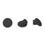 Afdekkappen 45° Clamex, ral 9011, per 100, zwart