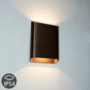 Wandlamp Valencia L Brons Geborsteld up/down Dimbaar IP-54