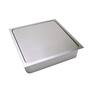 Afvaldoorlaat 300x300mm RVS mat met soft close deksel