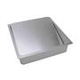 Afvaldoorlaat 300x300mm RVS mat met soft close deksel