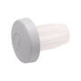Deurbuffer stift 5mm, schotel 8mm x 2,5mm dik grijs