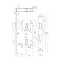 Woningbouw toilet-/badkamerslot 63/8 mm zwart