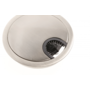 Kabeldoorvoer met borstel 80mm RVS look, inbouwdiepte 13mm,
