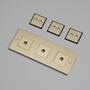 3G Wall Plate/Horizontal/Brass