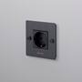 EU 1G Socket/Schuko Type F/w/ B+P Logo/Smoked Bronze