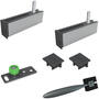 E-Space beslagset voor 1 houten deur, compleet