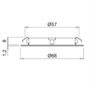 Losse spot Atom RVS Look 24Vdc- 3W - 2700K Micro24