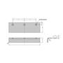 Greep antiek brons montage op de deur, lengte 95mm